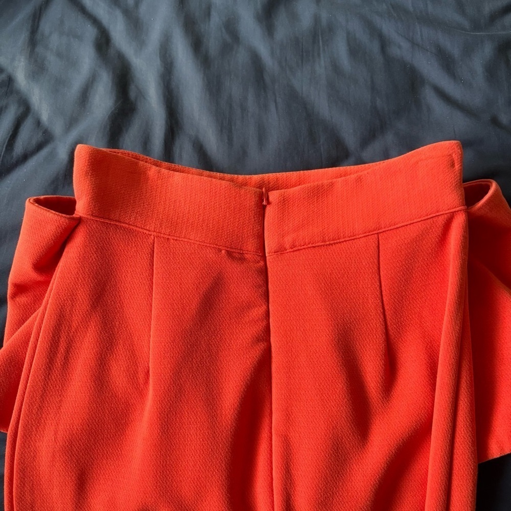 AQ AQ UK sz 8 Orange Pam MAXI SKIRT ALTERED AQ/AQ Peplum Origami - Picture 5 of 10